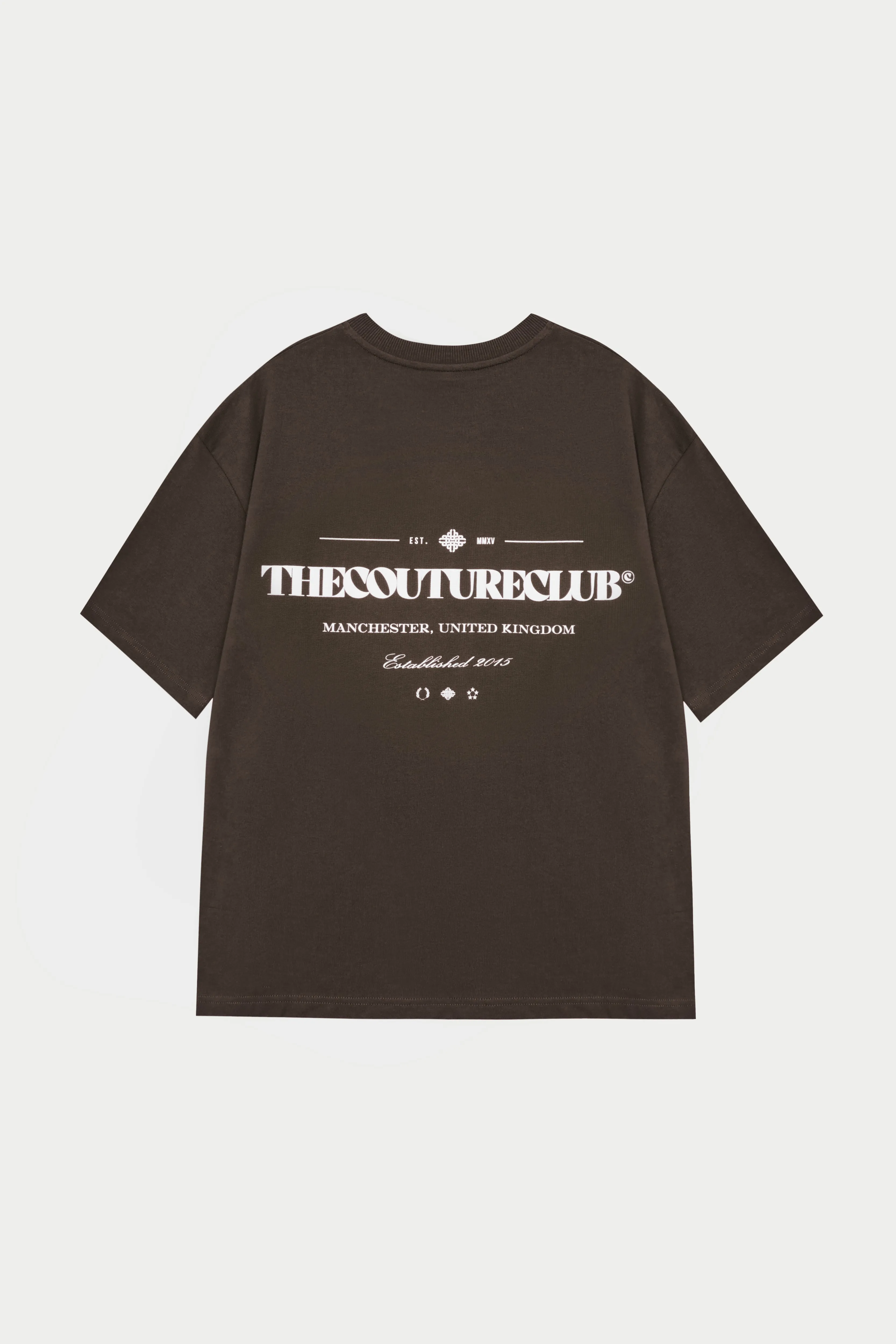 COPYRIGHT MULTI GRAPHIC T-SHIRT - BROWN