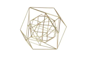 COSMOLIVING BY COSMOPOLITAN GOLD METAL GEOMETRIC SCULPTURE,
