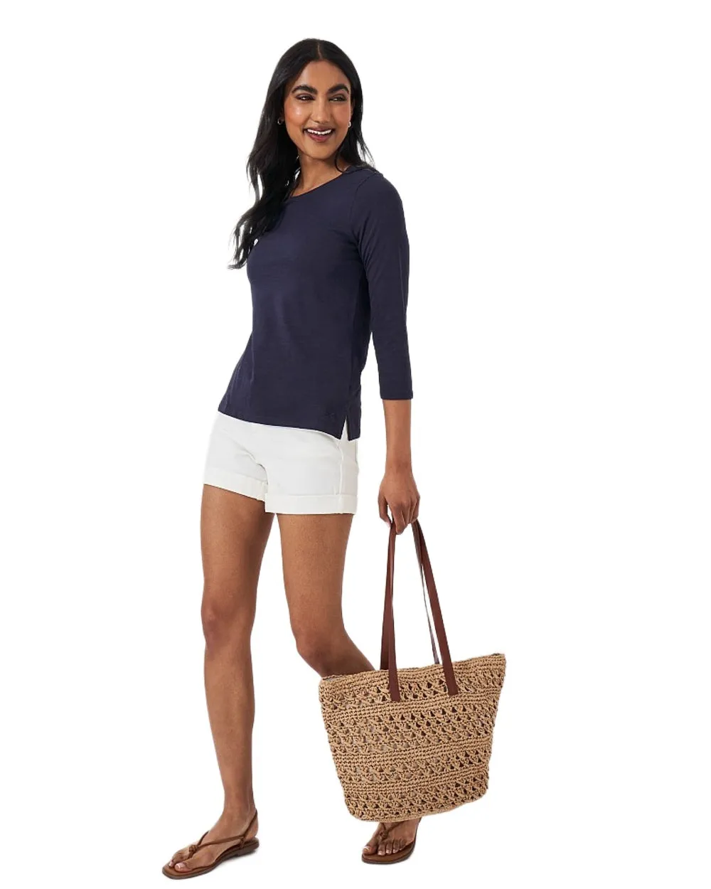 Crew Clothing Womens Perfect Slub Crew Neck T-Shirt