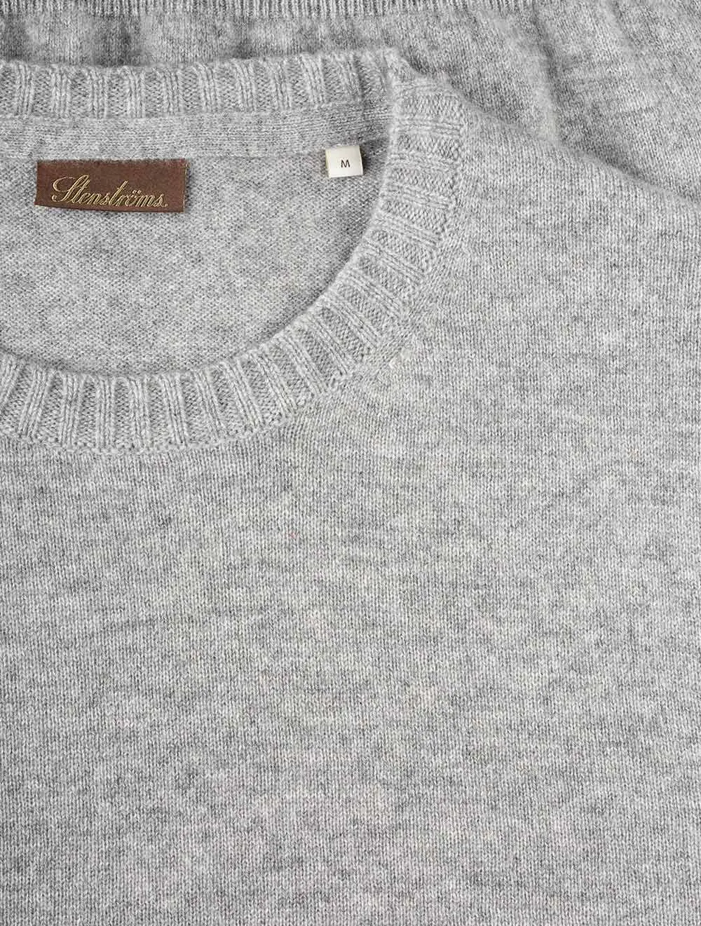 Crew Neck Cashmere Slim Fit Jumper Grey