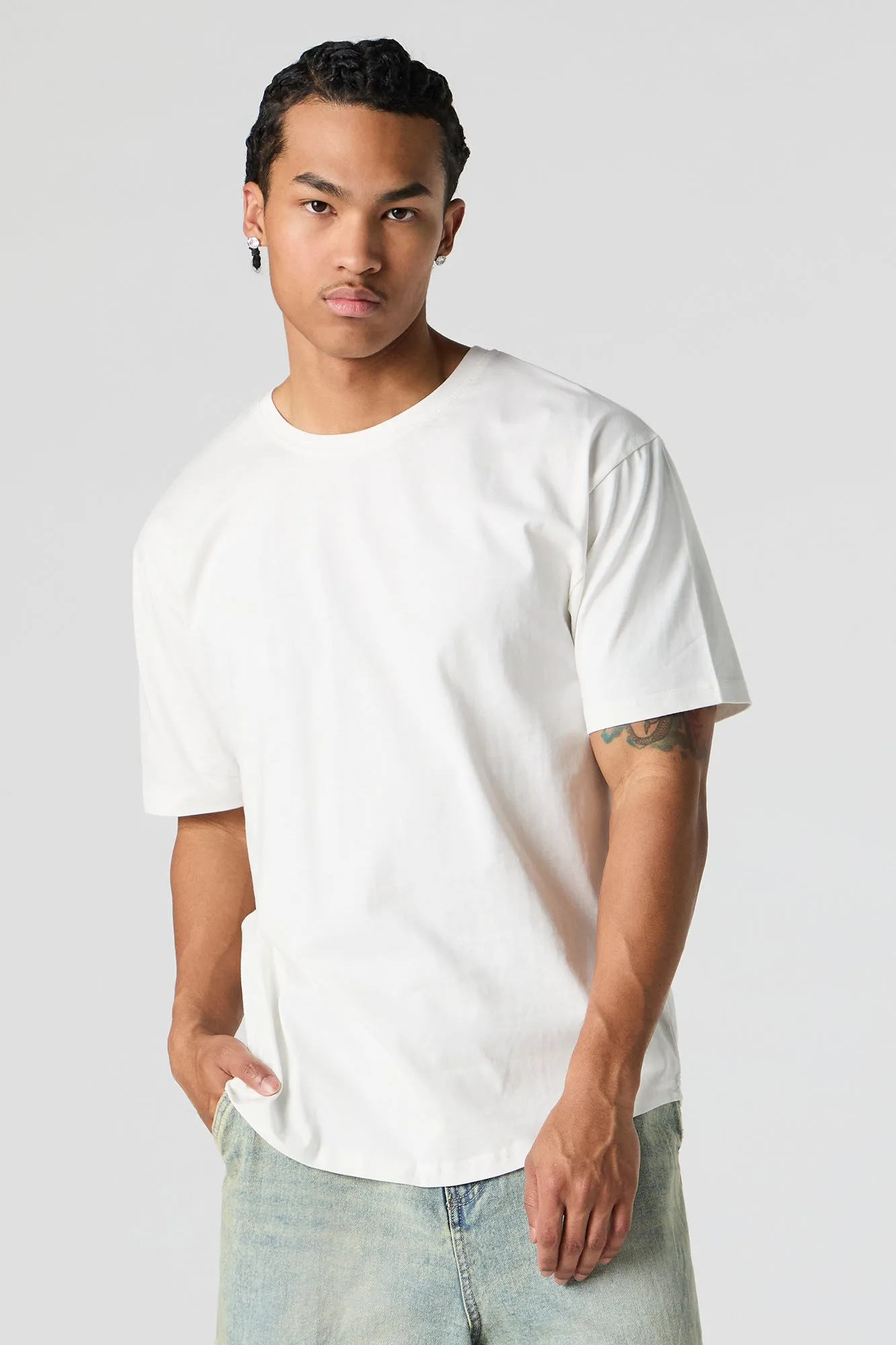 Curved Hem T-Shirt