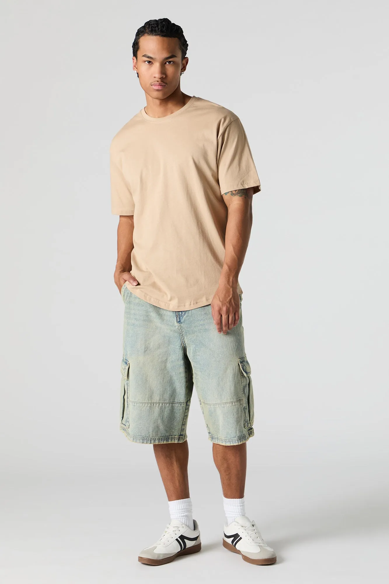 Curved Hem T-Shirt