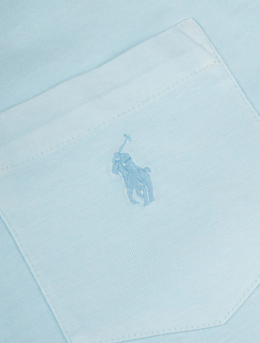 Custom Slim Mineral-Dyed Pocket T-Shirt Blue