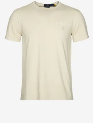 Custom Slim Mineral-Dyed Pocket T-Shirt Natural
