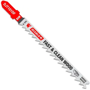 Diablo DJT101DF5 - 4 in. 6 TPI Bi-Metal T-Shank Jig Saw Blades for Fast Cuts in Wood - 5 Pack