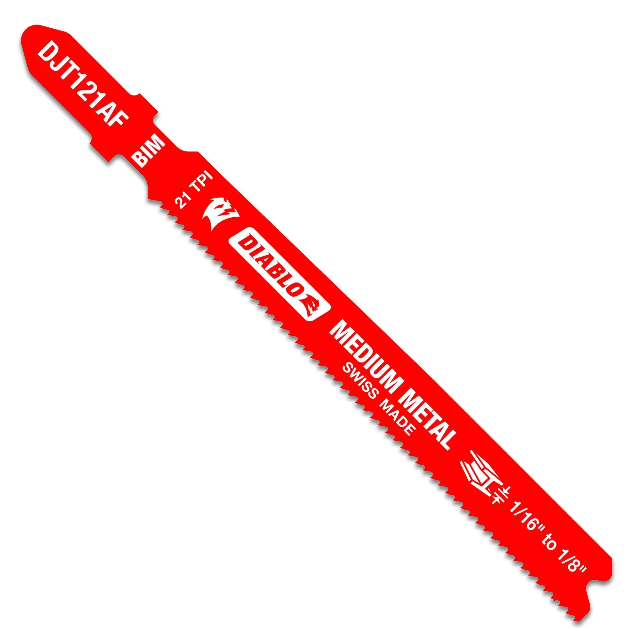 Diablo DJT121AF5 - 3-5/8 in. 21 TPI Bi-Metal T-Shank Jig Saw Blades for Medium Metal