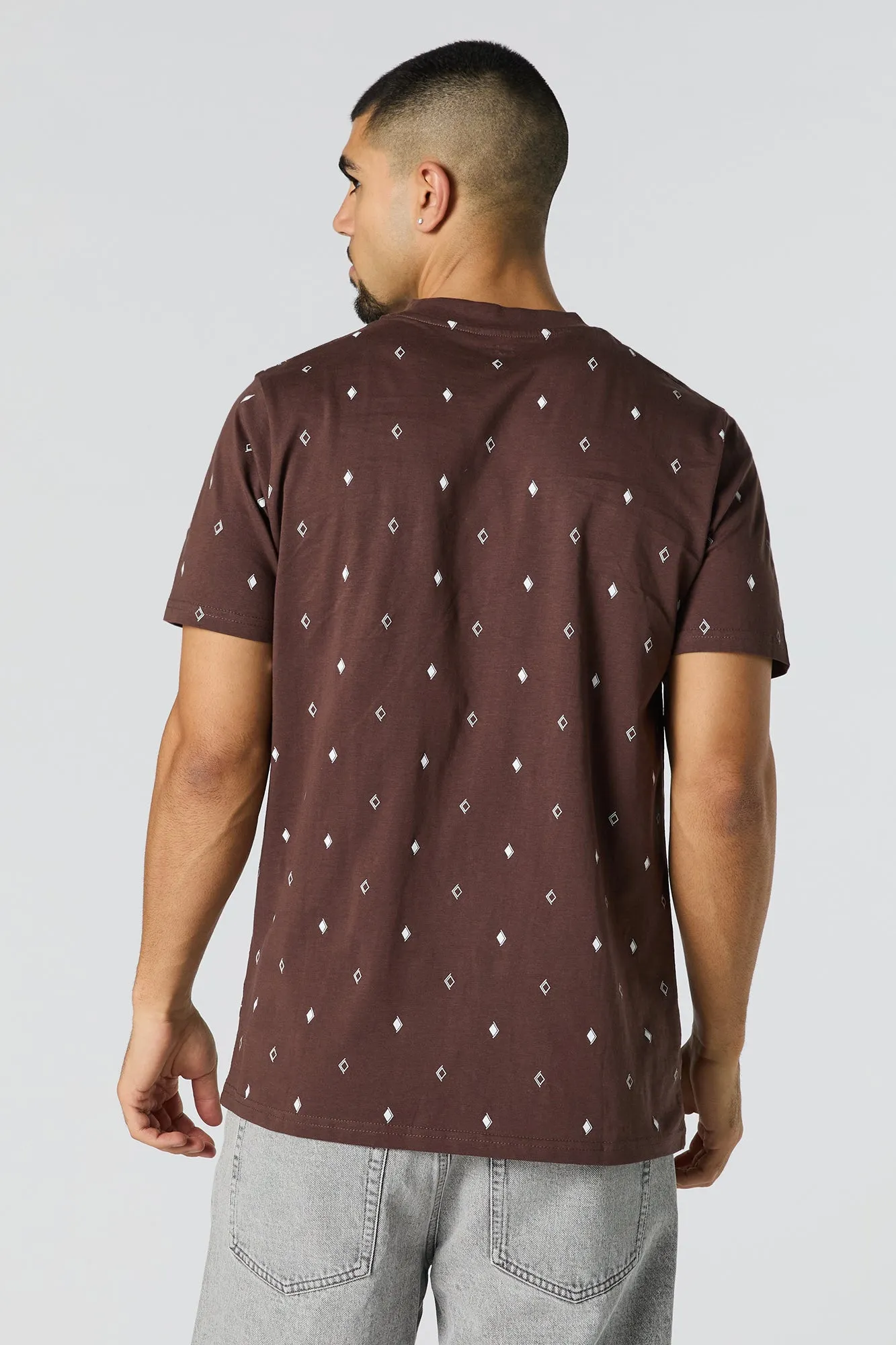 Ditsy Print Crewneck T-Shirt