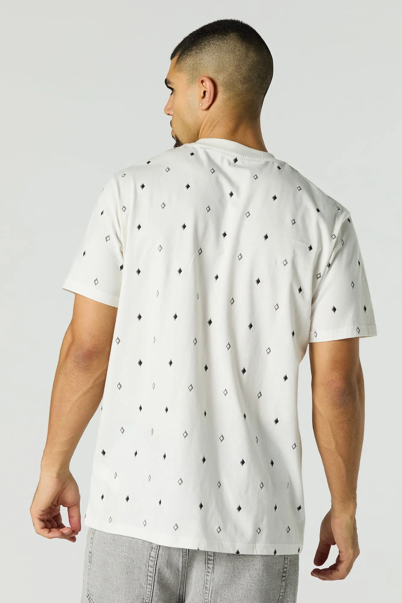 Ditsy Print Crewneck T-Shirt