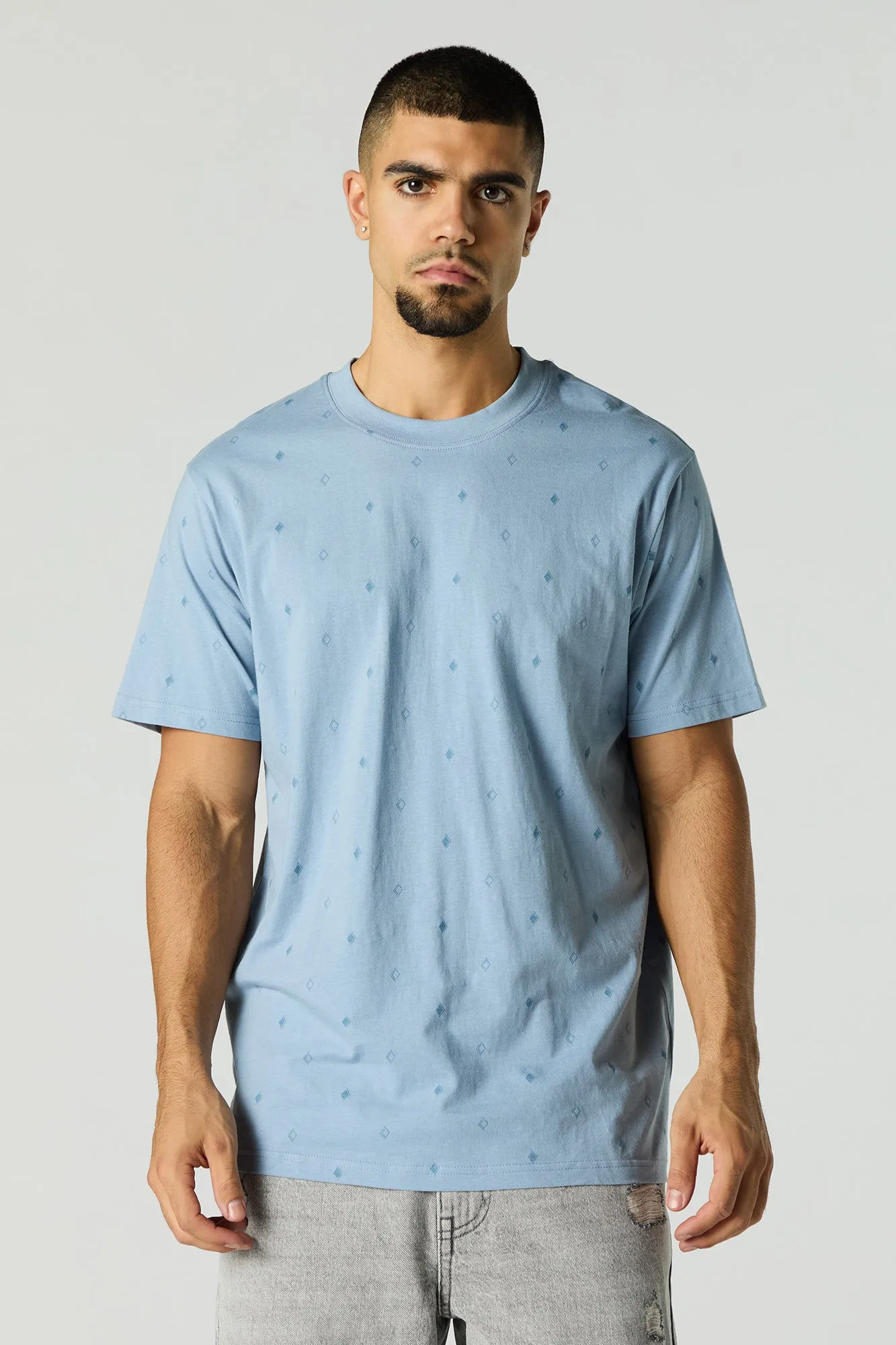 Ditsy Print Crewneck T-Shirt