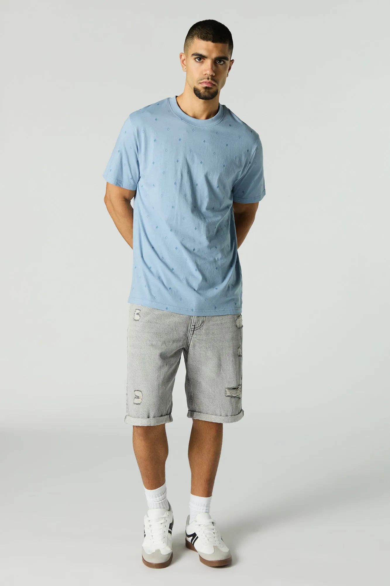 Ditsy Print Crewneck T-Shirt