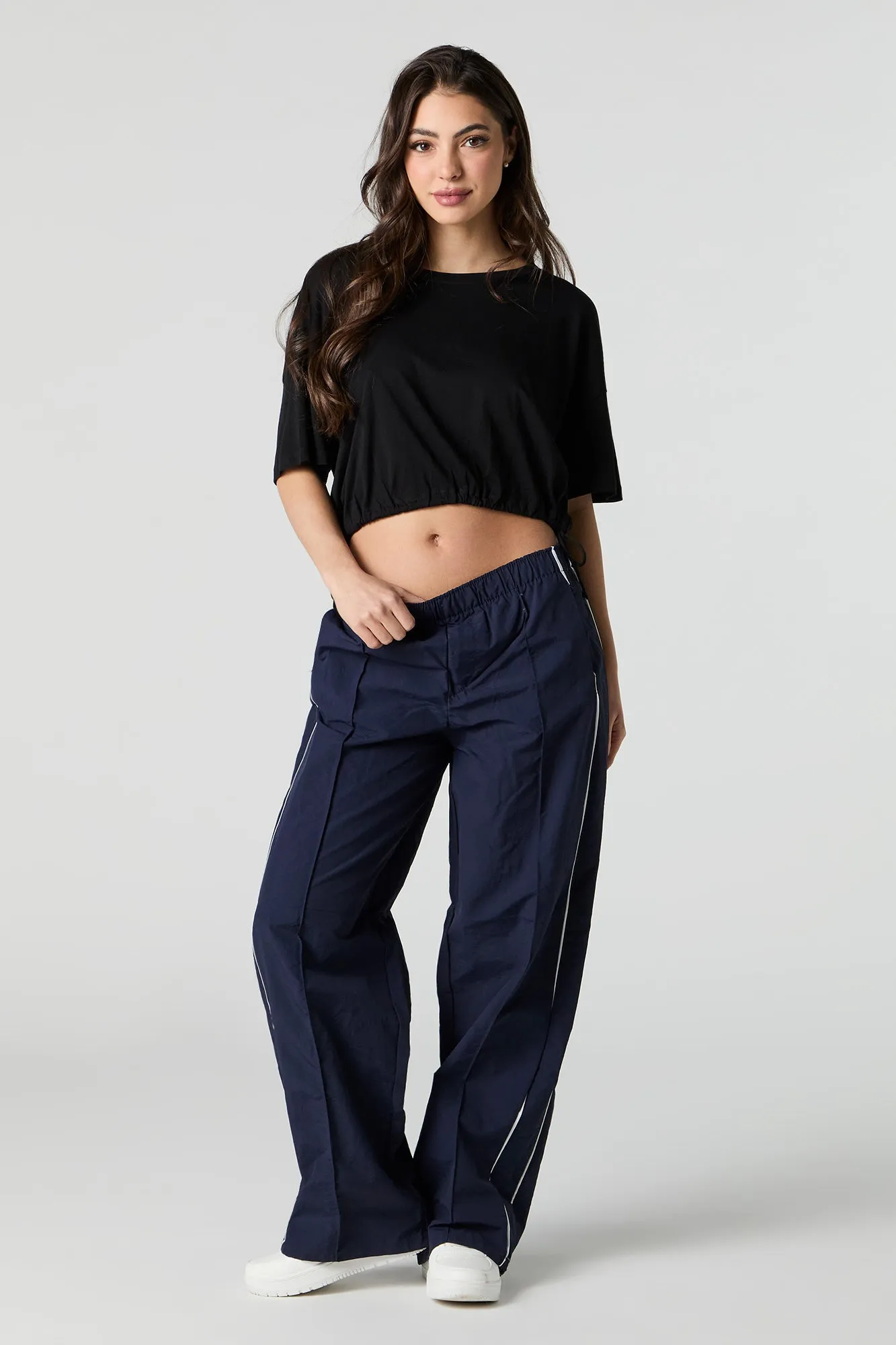Drawstring Side Oversized T-Shirt