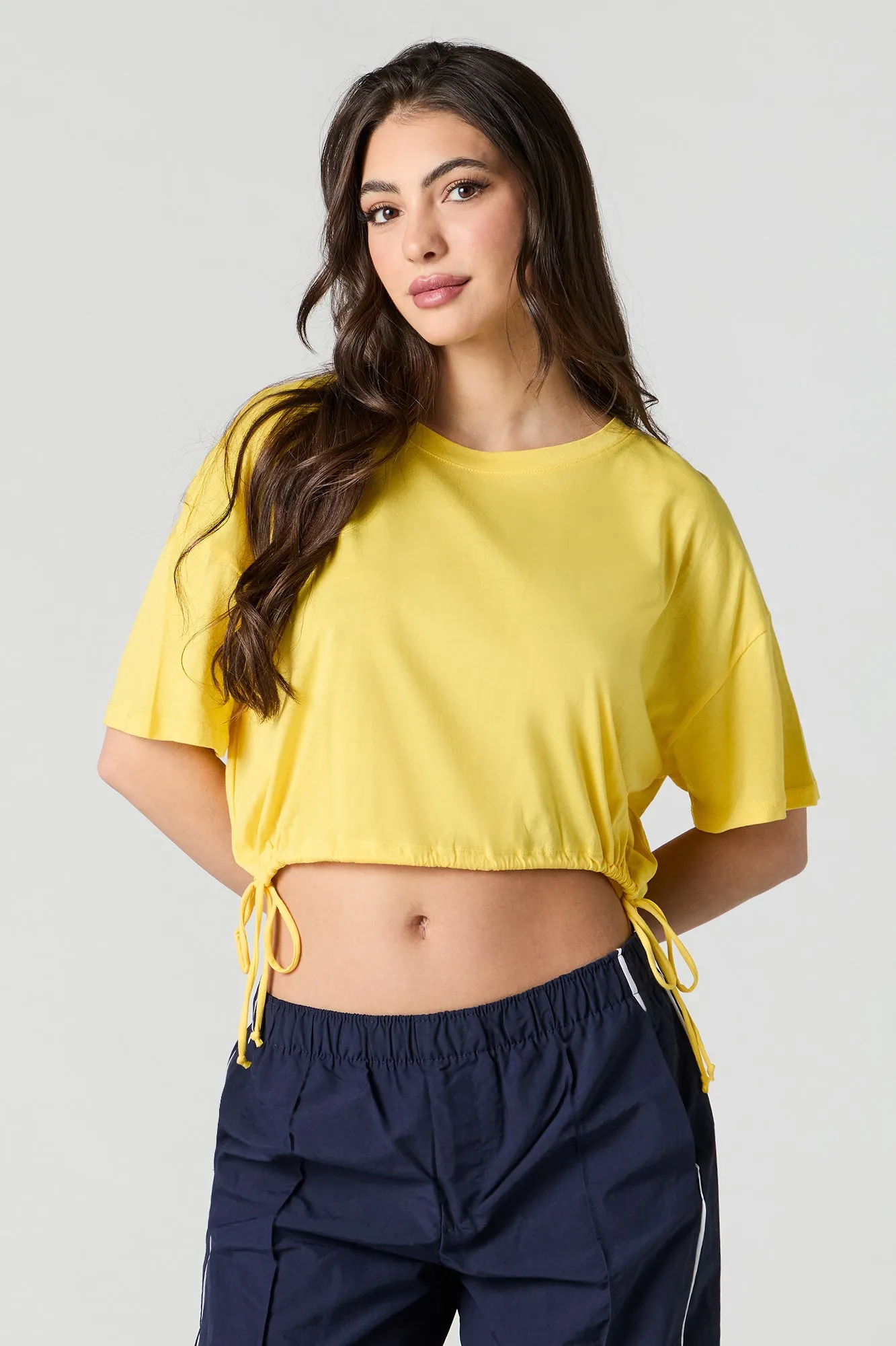 Drawstring Side Oversized T-Shirt