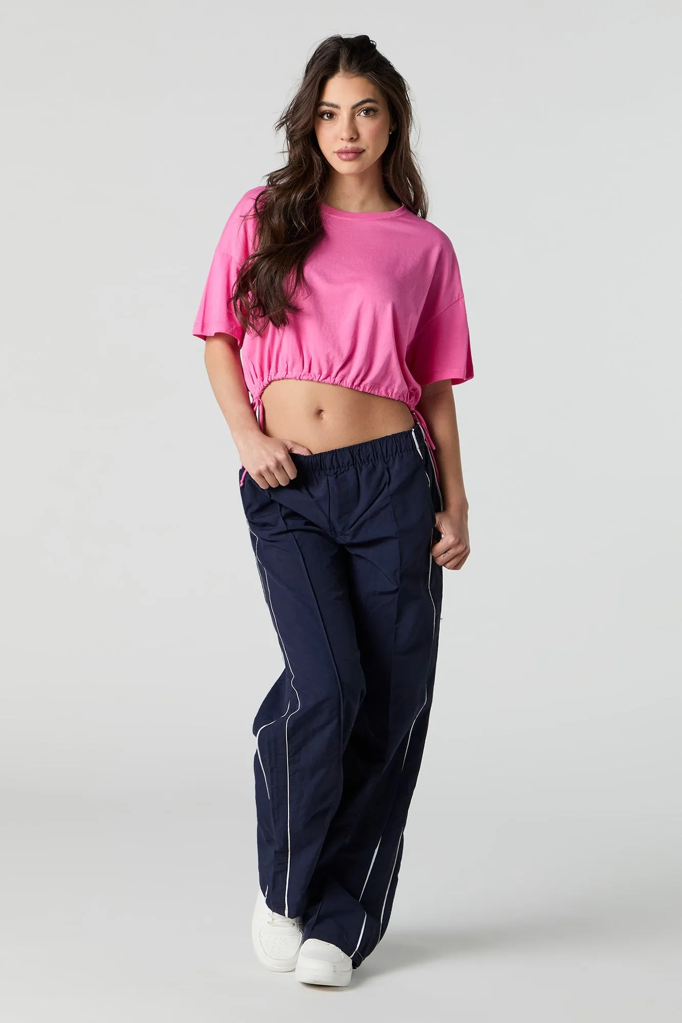 Drawstring Side Oversized T-Shirt