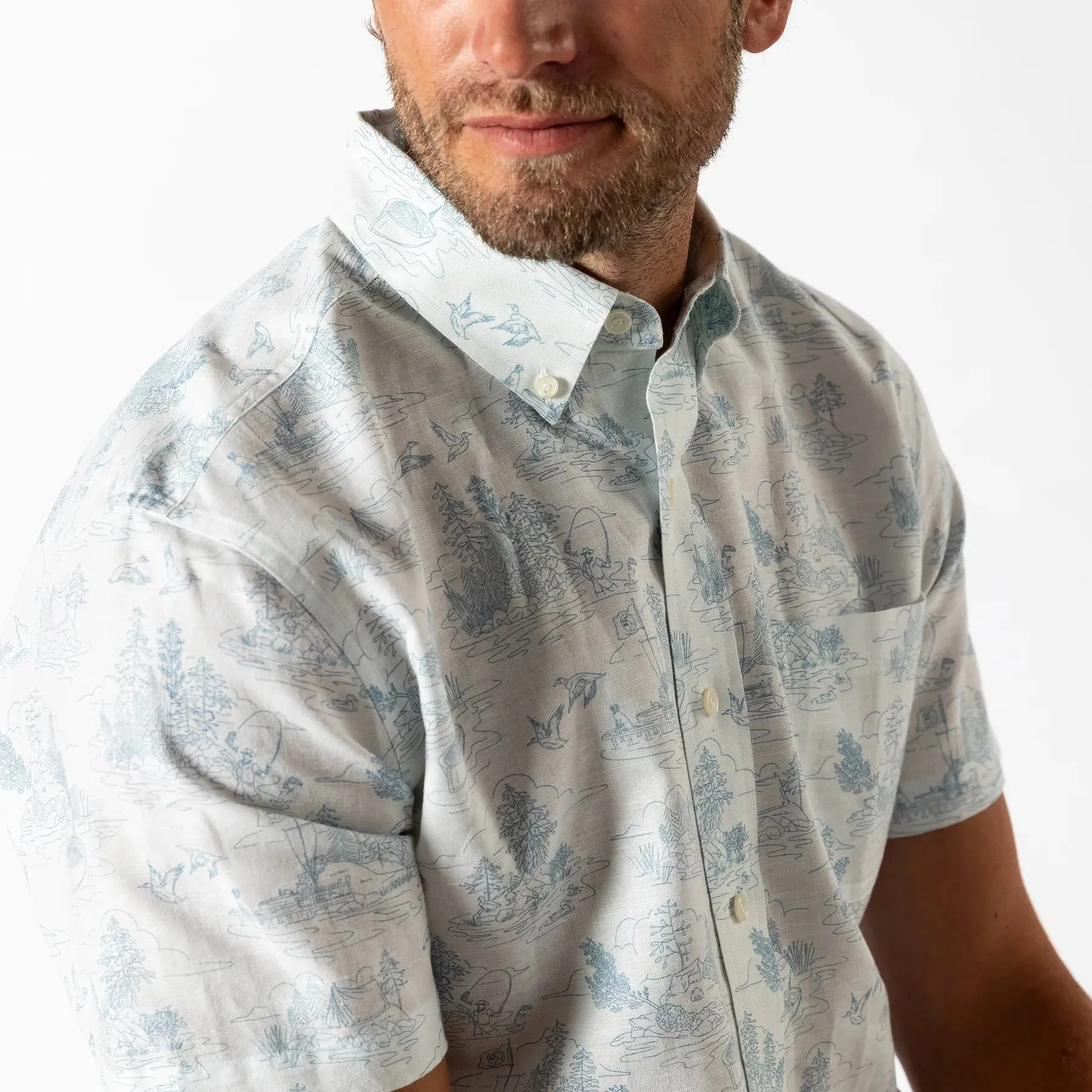 Duck Head Linen Cotton Oxford Sport Shirt
