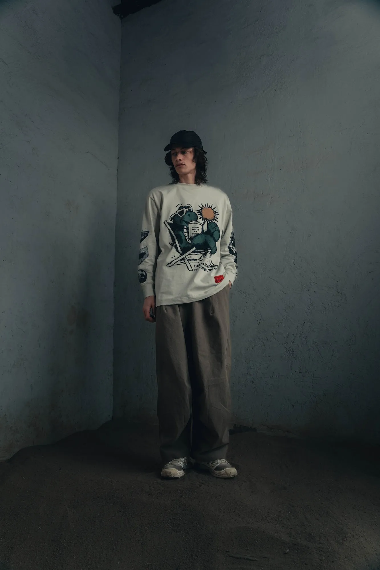 Earth Time L/S Basic Tee (Fog)