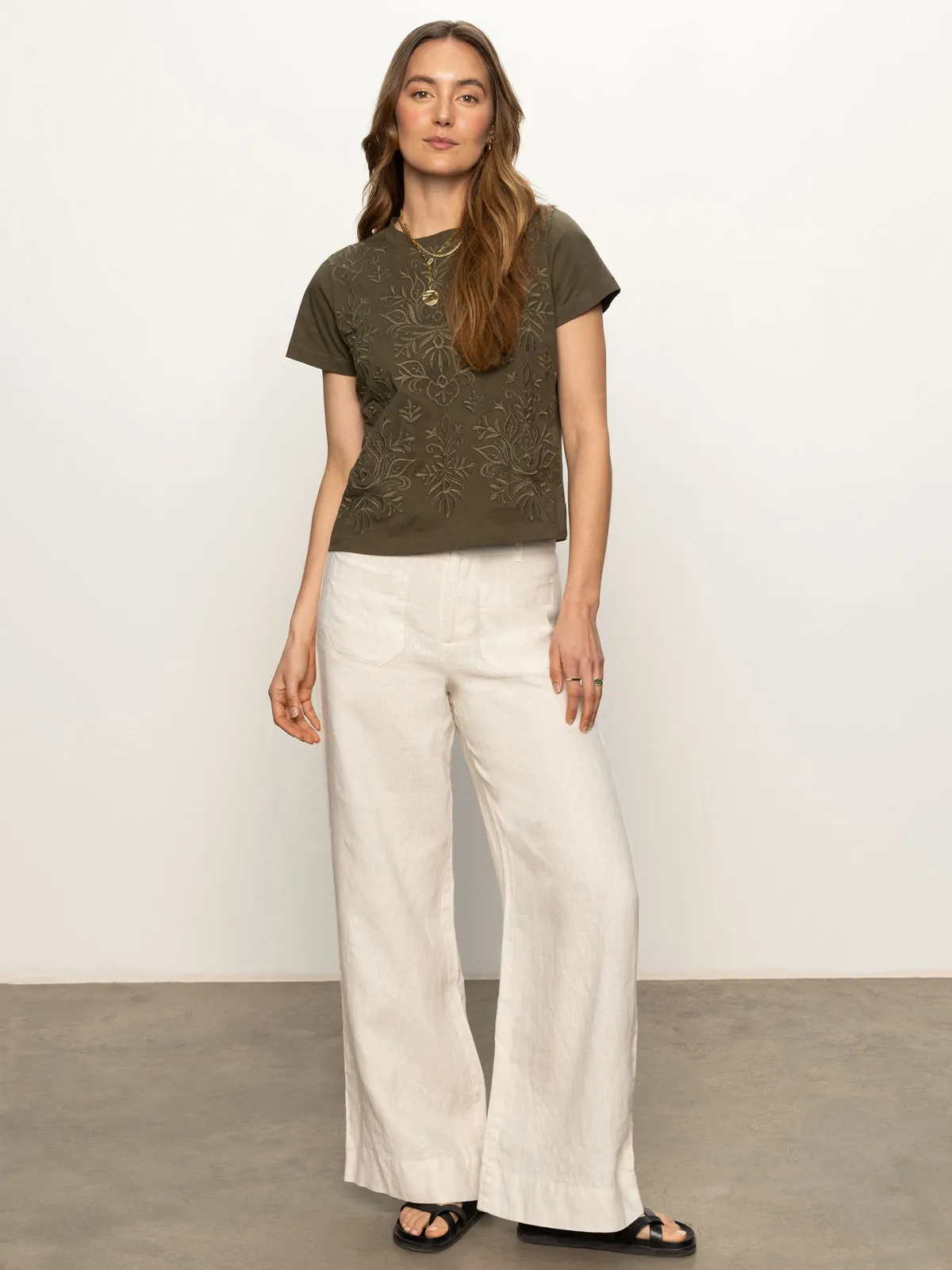 Embroidered Perfect Tee Kalamata