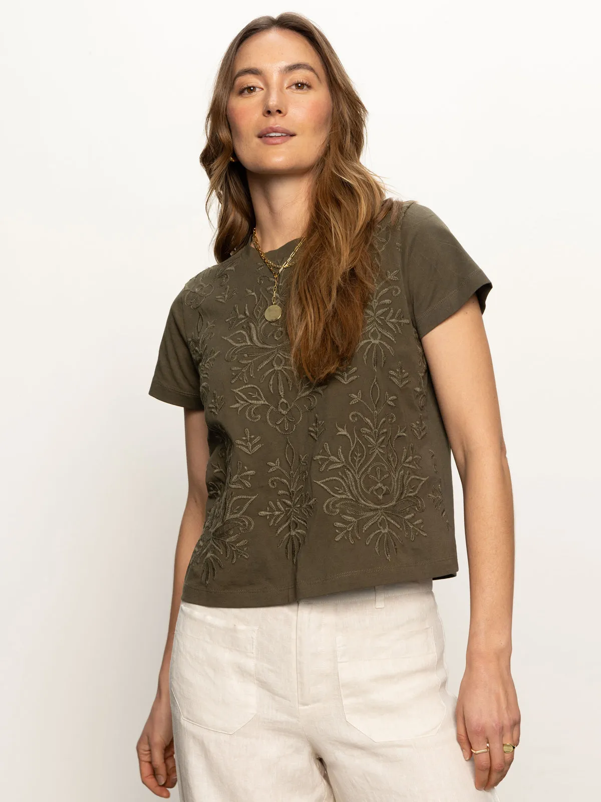 Embroidered Perfect Tee Kalamata