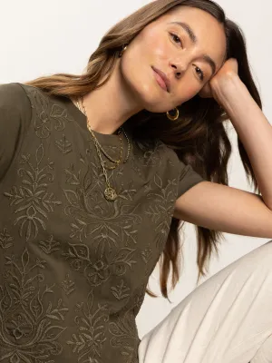 Embroidered Perfect Tee Kalamata