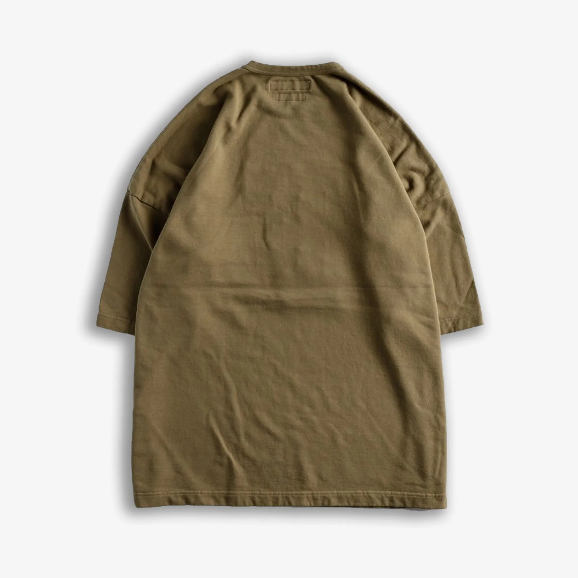FDMTL | PATCHWORK WIDE SWEAT TEE  { KHAKI