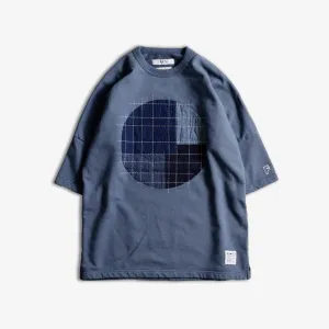 FDMTL | SASHIKO PATCH SWEAT TEE  { BLUE