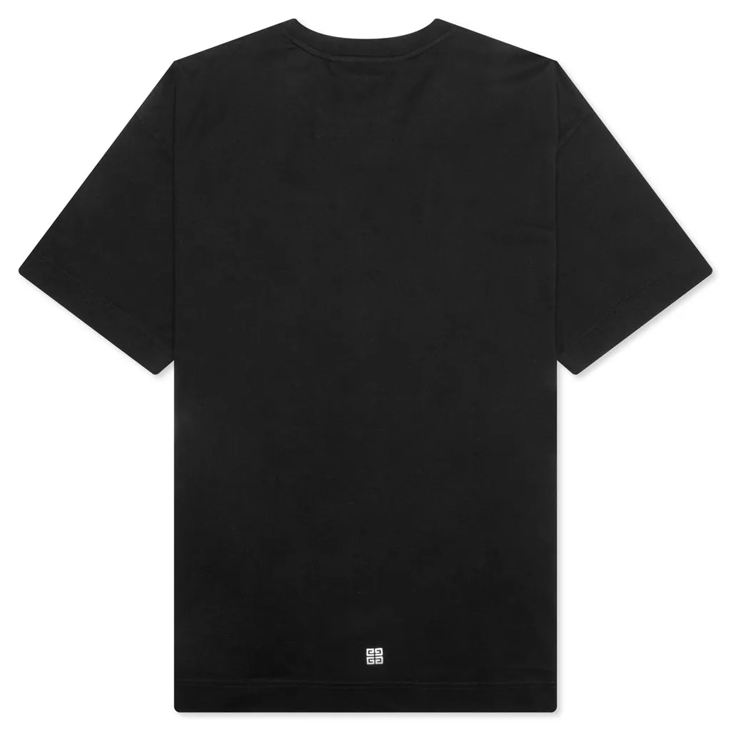 Flowers Cotton T-Shirt - Black