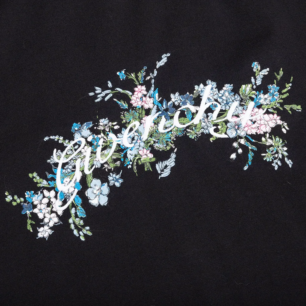 Flowers Cotton T-Shirt - Black