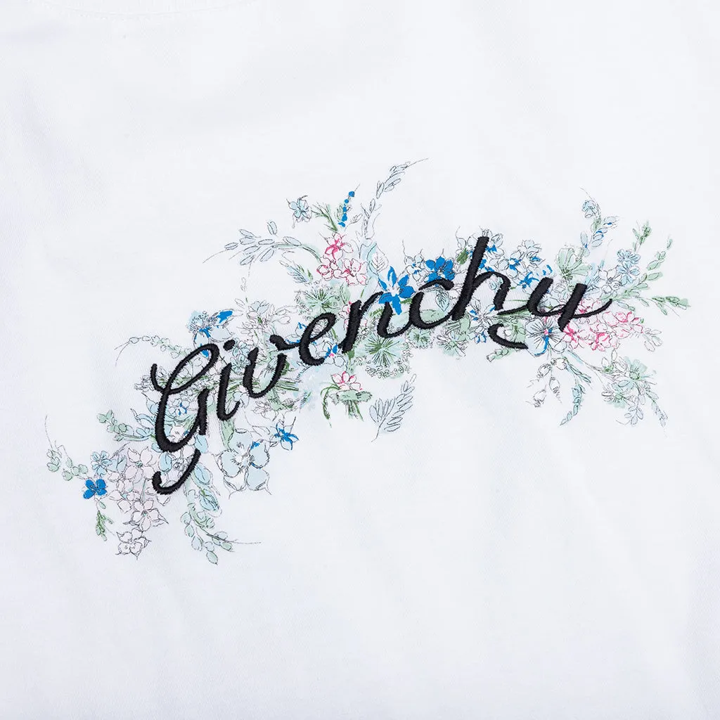 Flowers Cotton T-Shirt - White