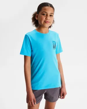 Girls' Geo Skink Organic Cotton T-shirt - Light Sea