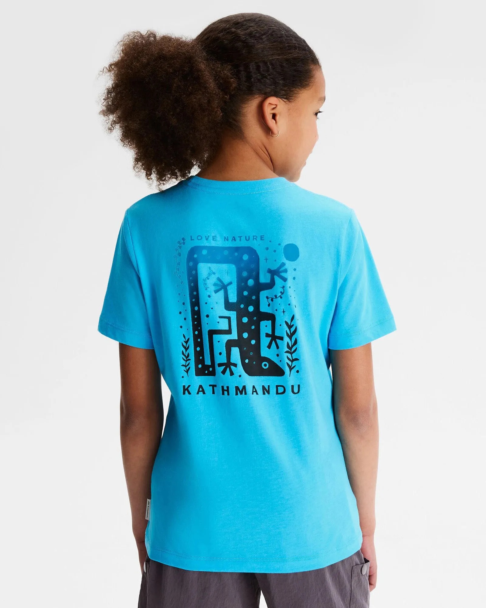 Girls' Geo Skink Organic Cotton T-shirt - Light Sea