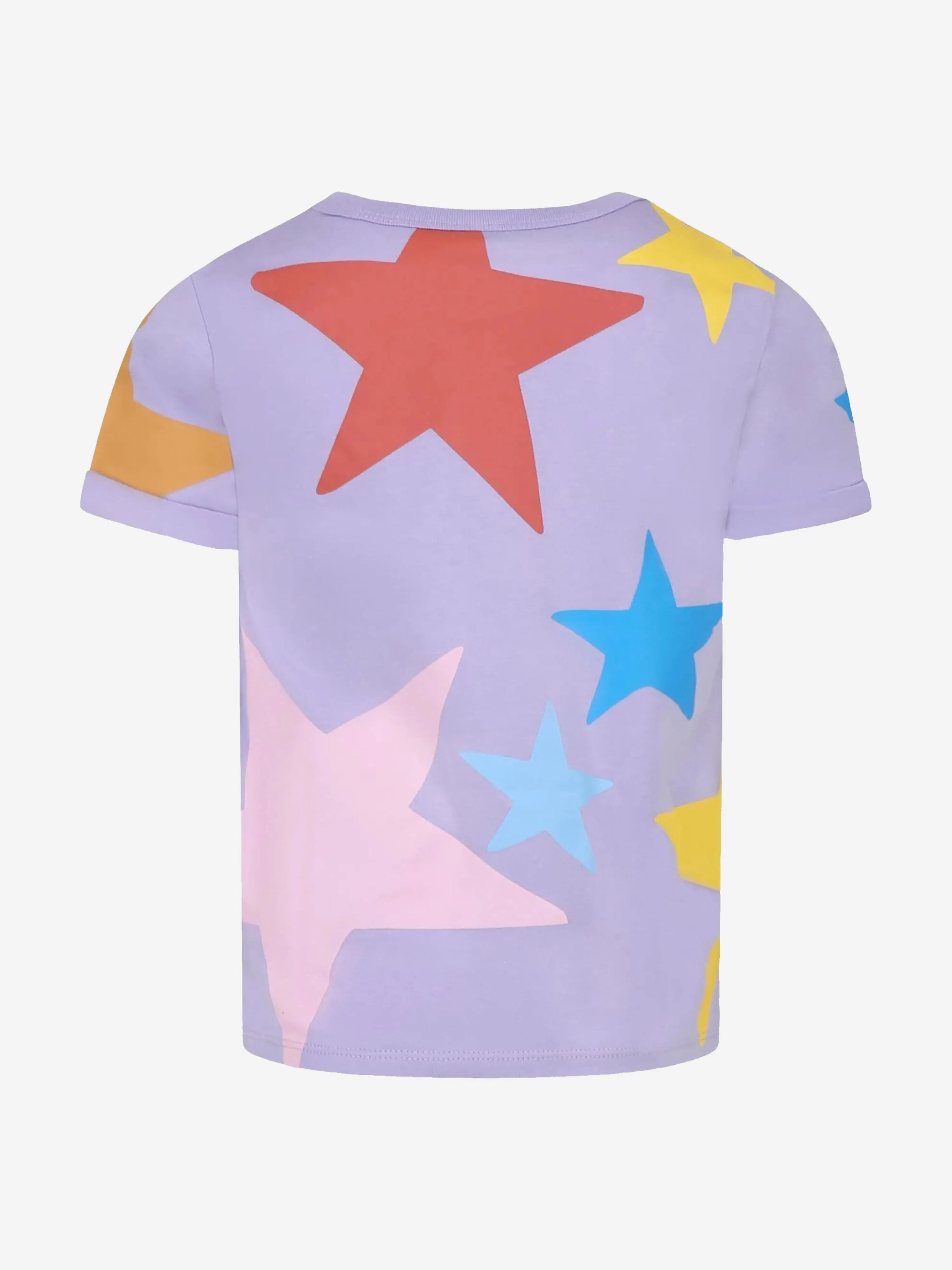 Girls Star Print T-Shirt in Purple