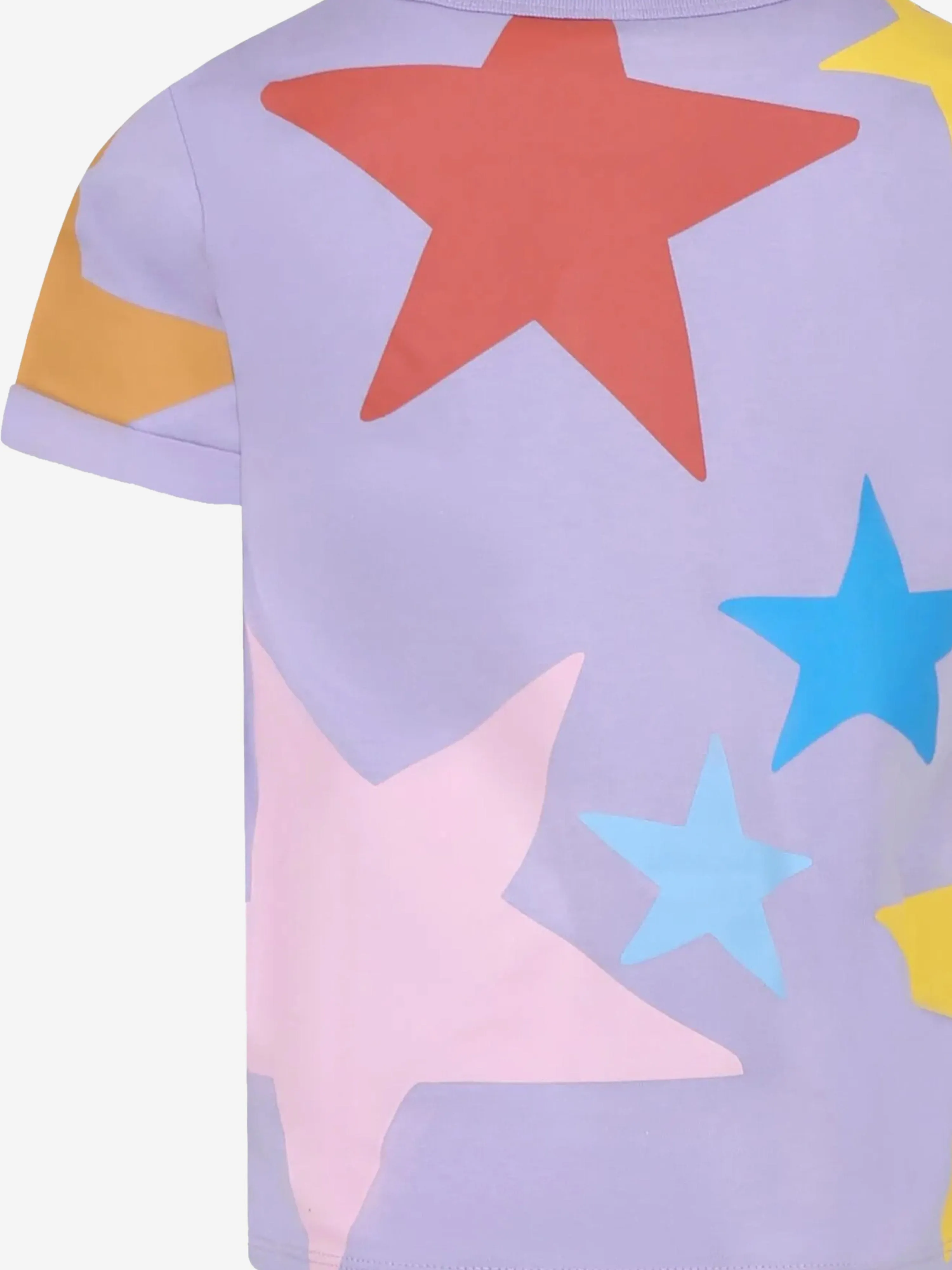 Girls Star Print T-Shirt in Purple