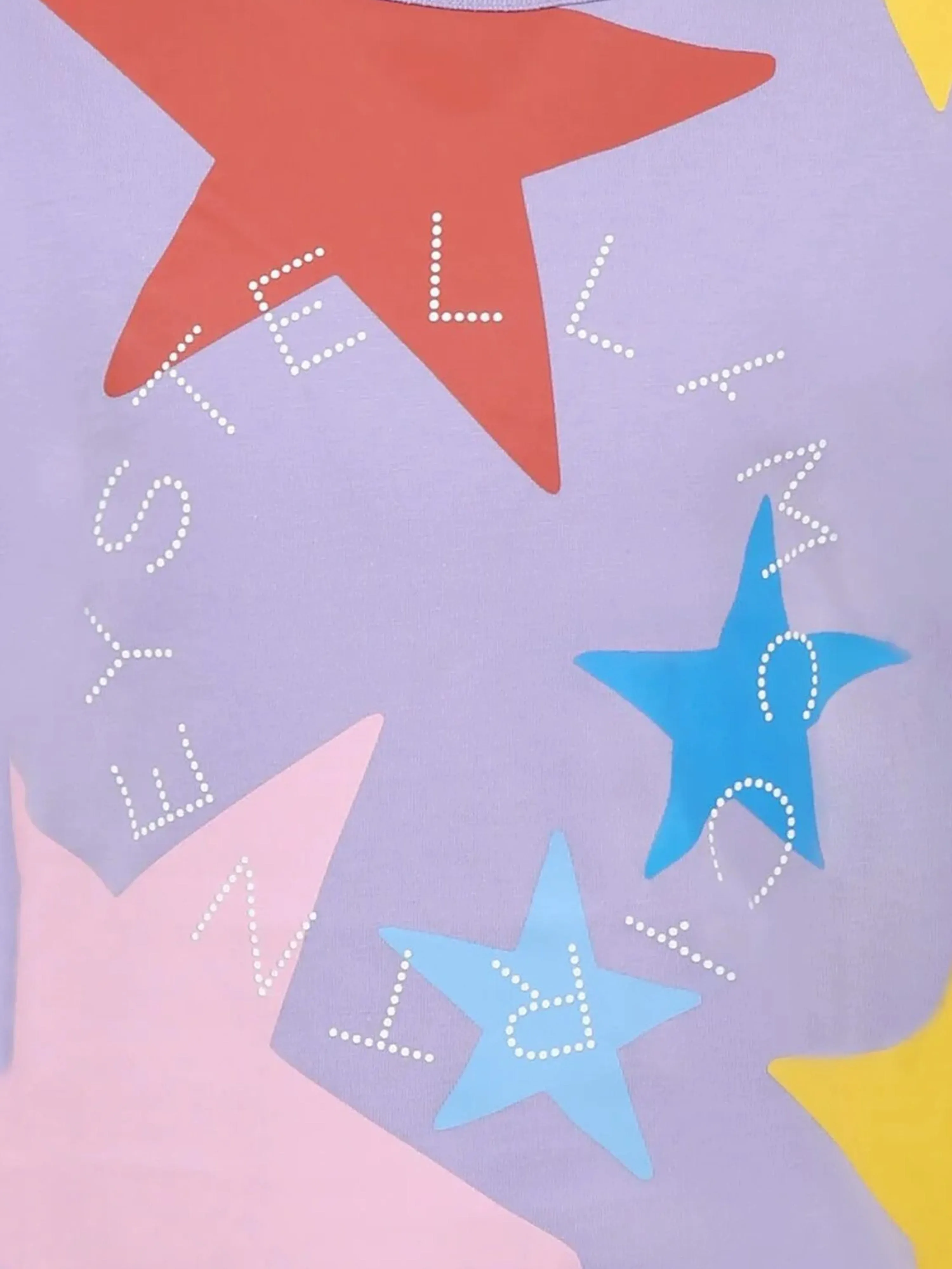 Girls Star Print T-Shirt in Purple