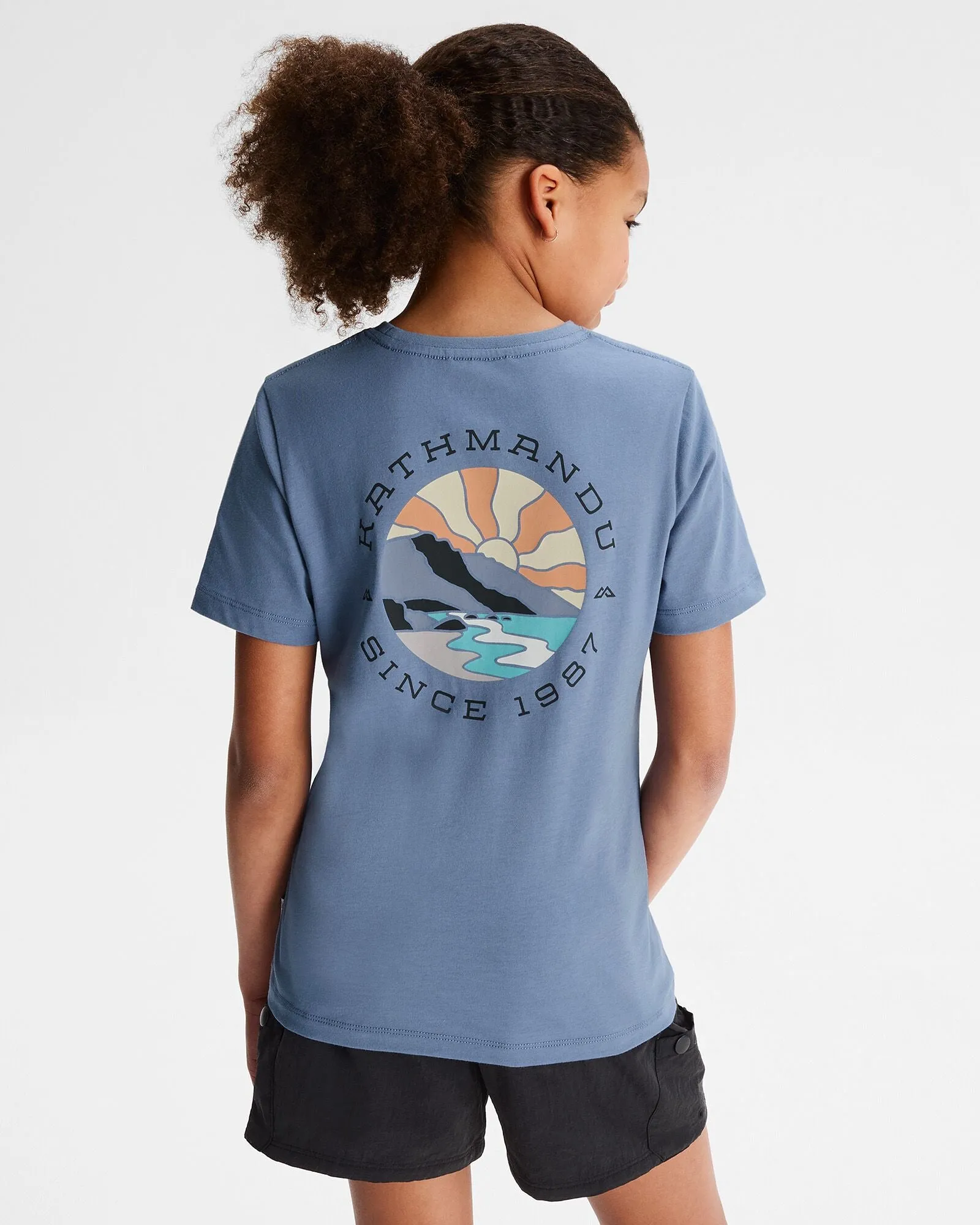 Girls' Sunburst Organic Cotton T-shirt - At Twilight