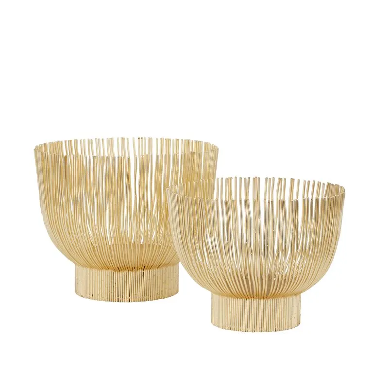 GOLD METAL DECORATIVE BOWL