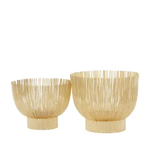 GOLD METAL DECORATIVE BOWL