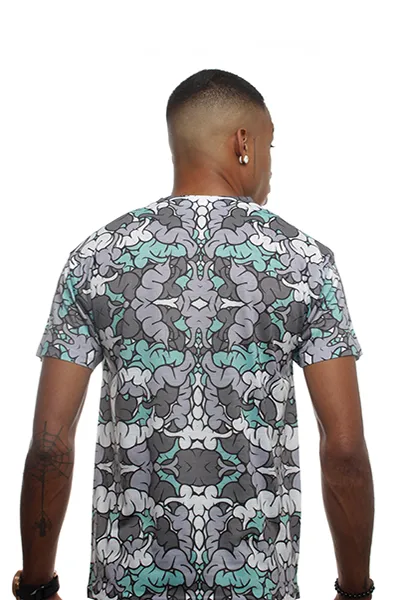 Green Glow Brain Camo Shirt