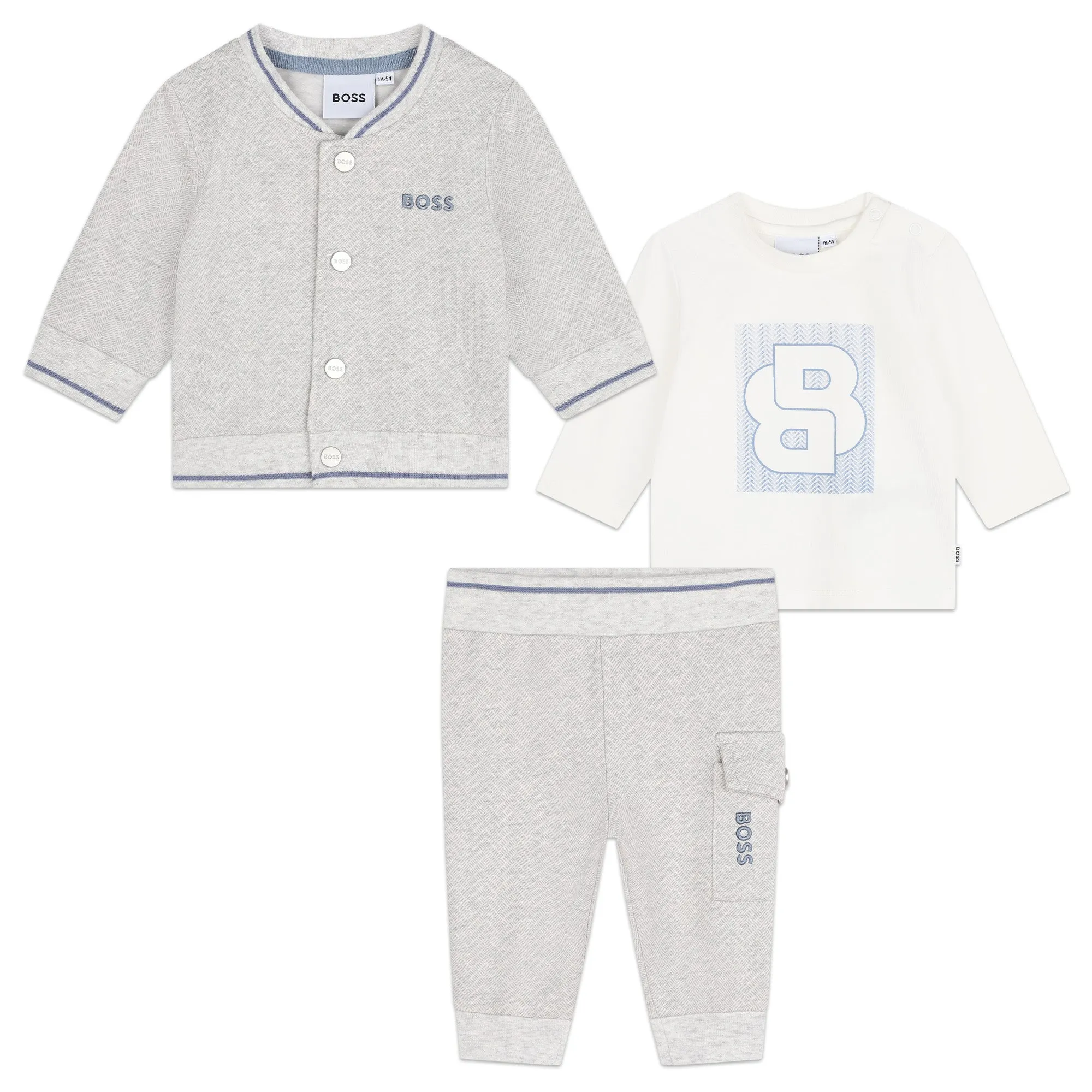 Grey Logo Cardigan Outfit
