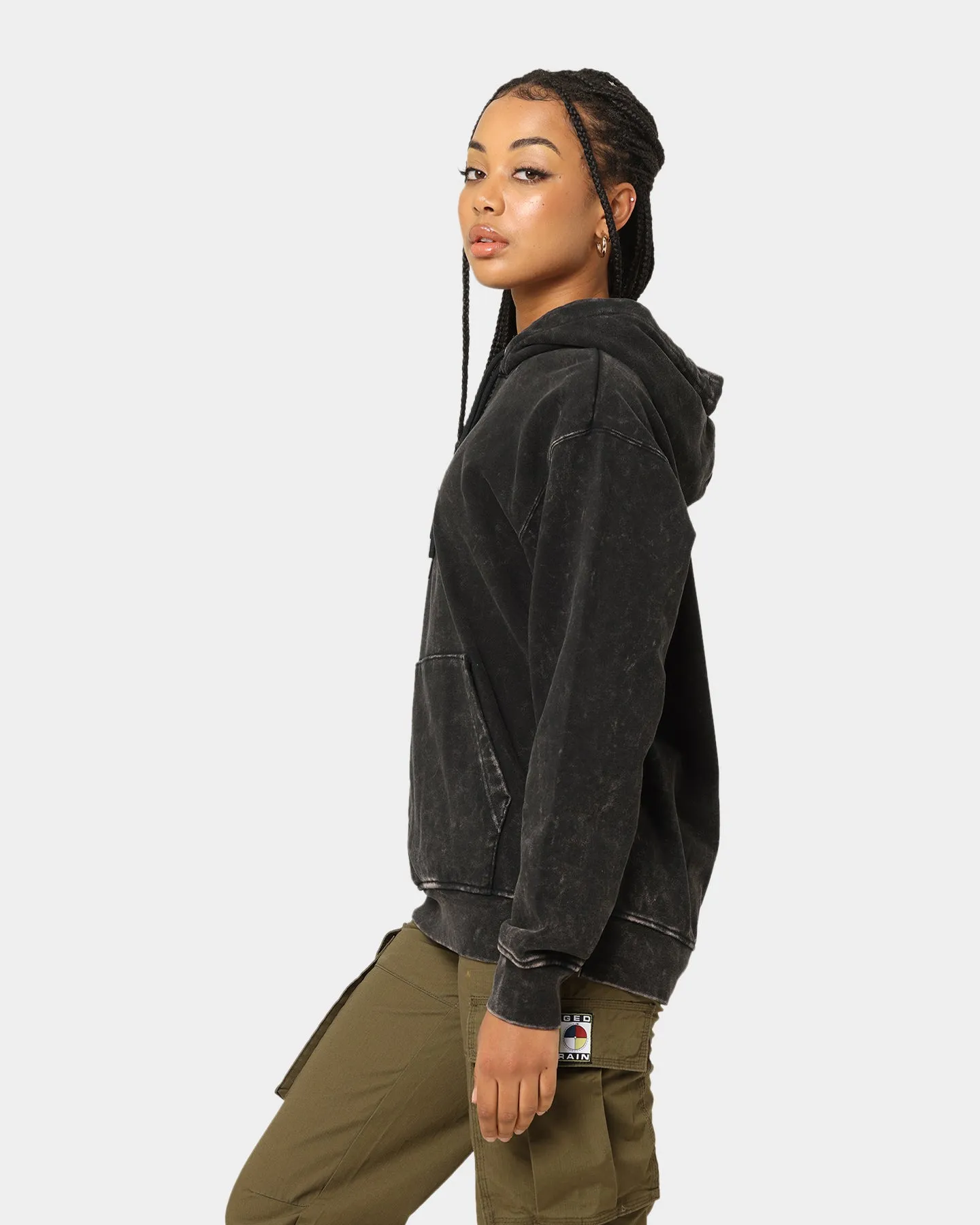 Jordan Essential Statement Washed Fleece Hoodie Black