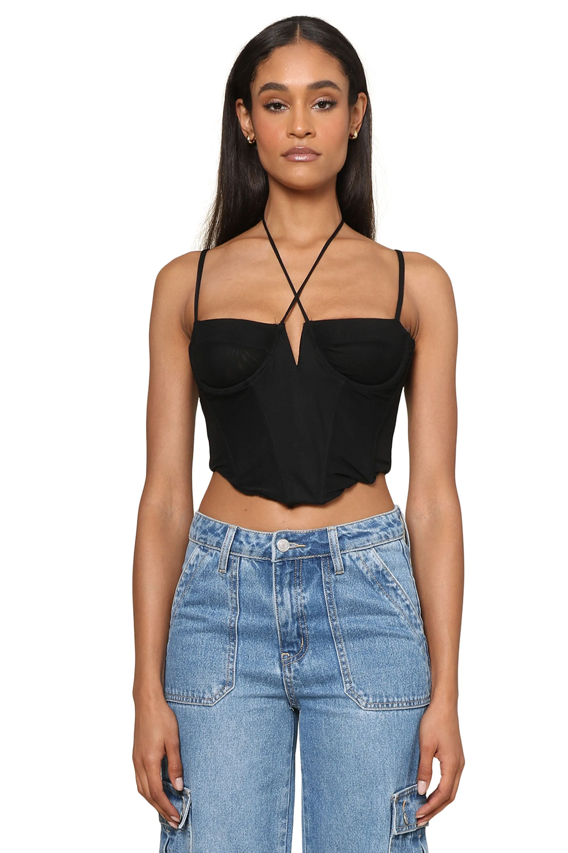 Kaia Mesh Corset Top