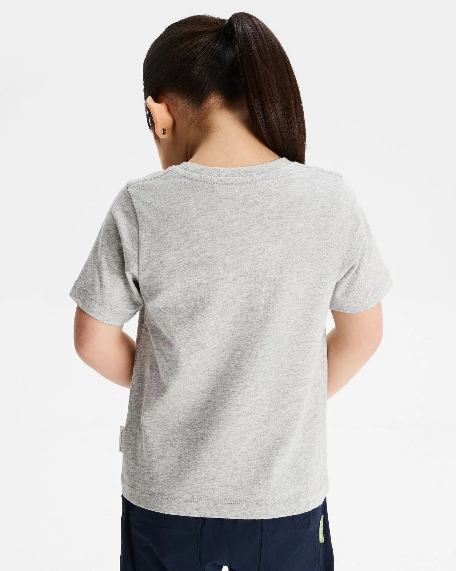Kids' Geo Skink Organic Cotton T-shirt - Light Grey Marle