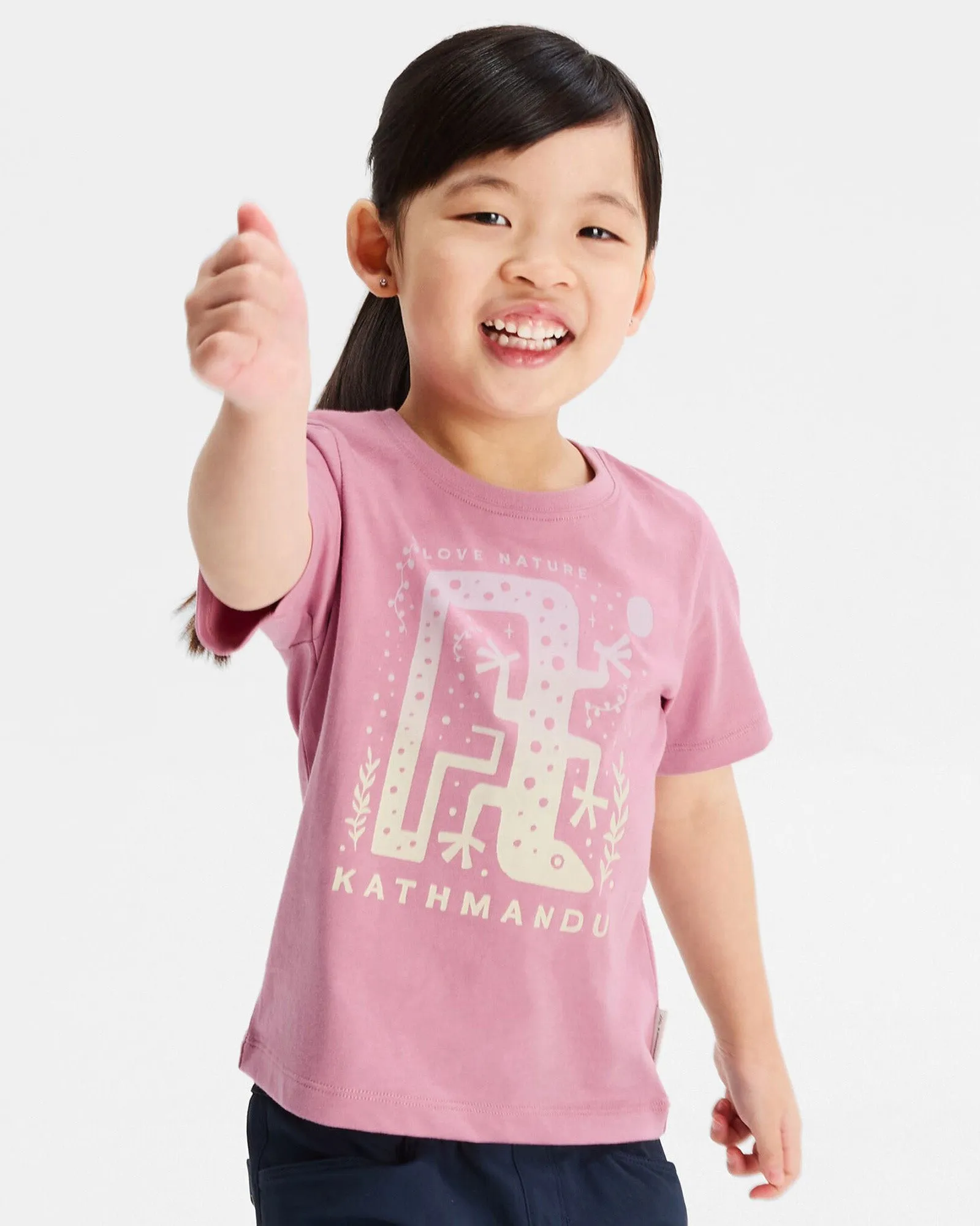 Kids' Geo Skink Organic Cotton T-shirt - Orchid