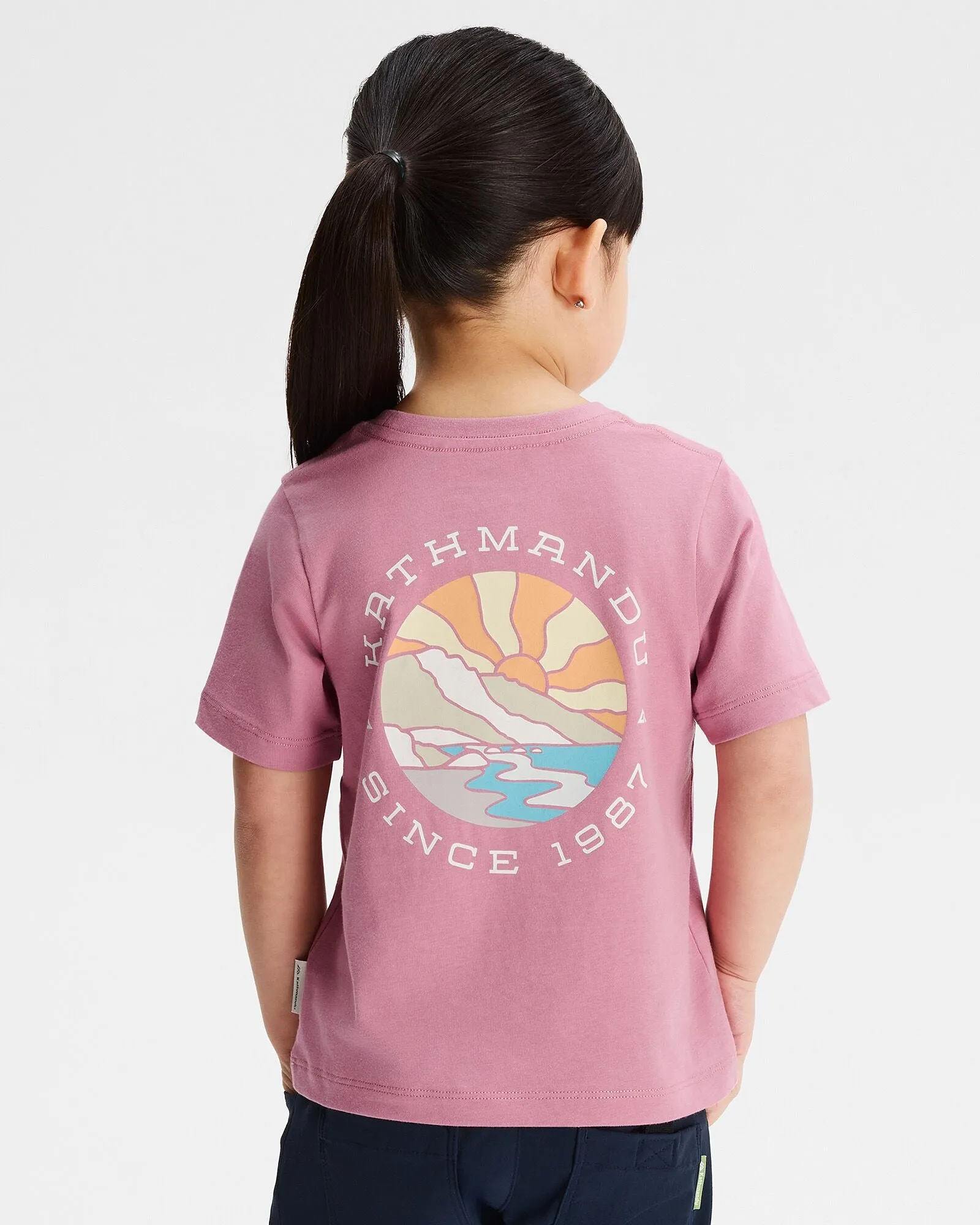 Kids' Sunburst Organic Cotton T-shirt - Orchid