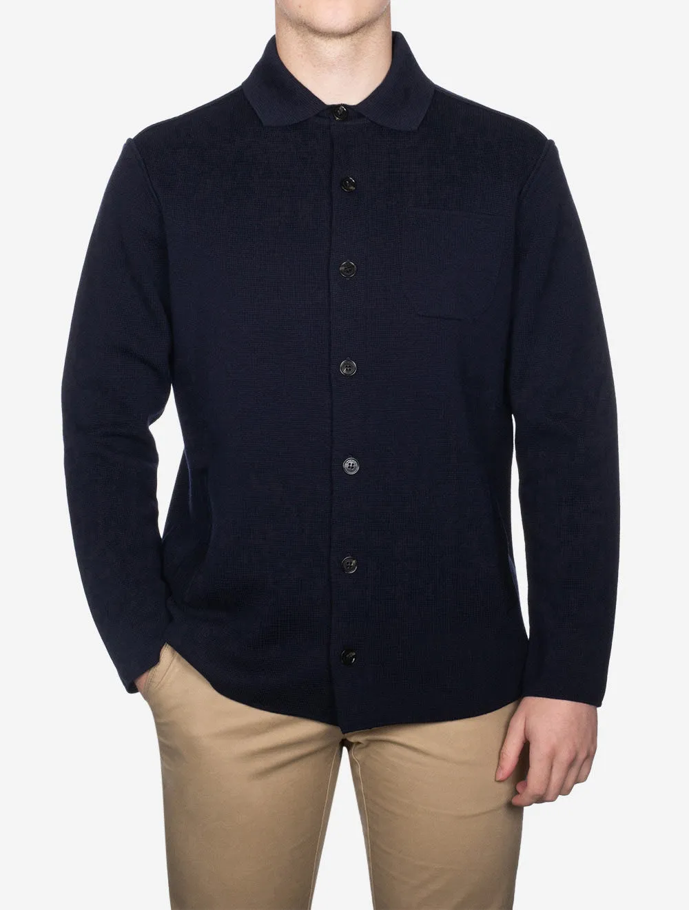 Knitted Overshirt Blue