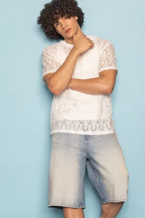 Lace Design T-Shirt