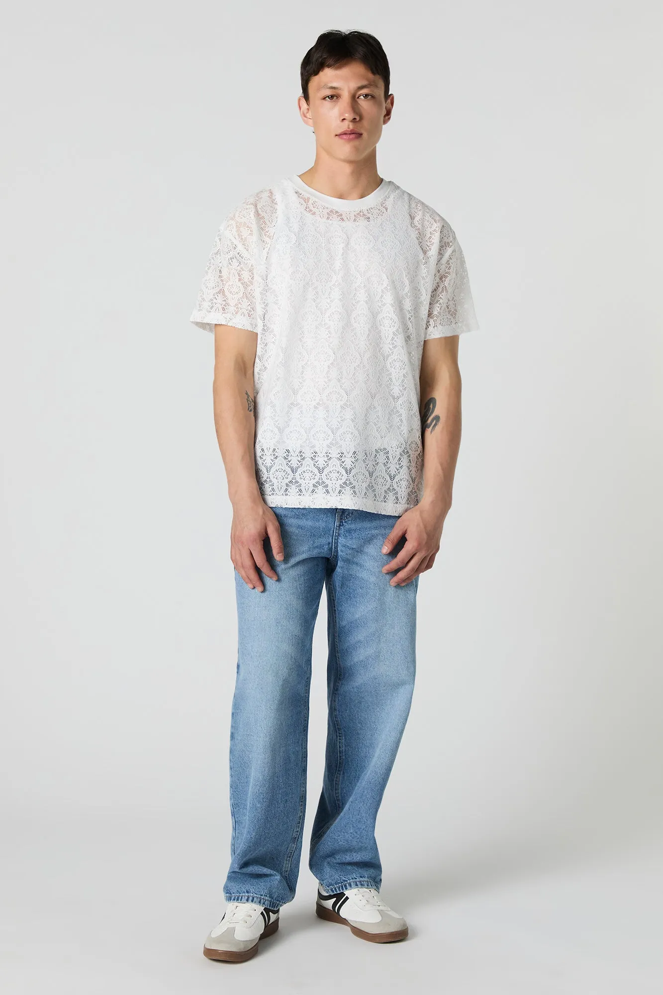 Lace Design T-Shirt