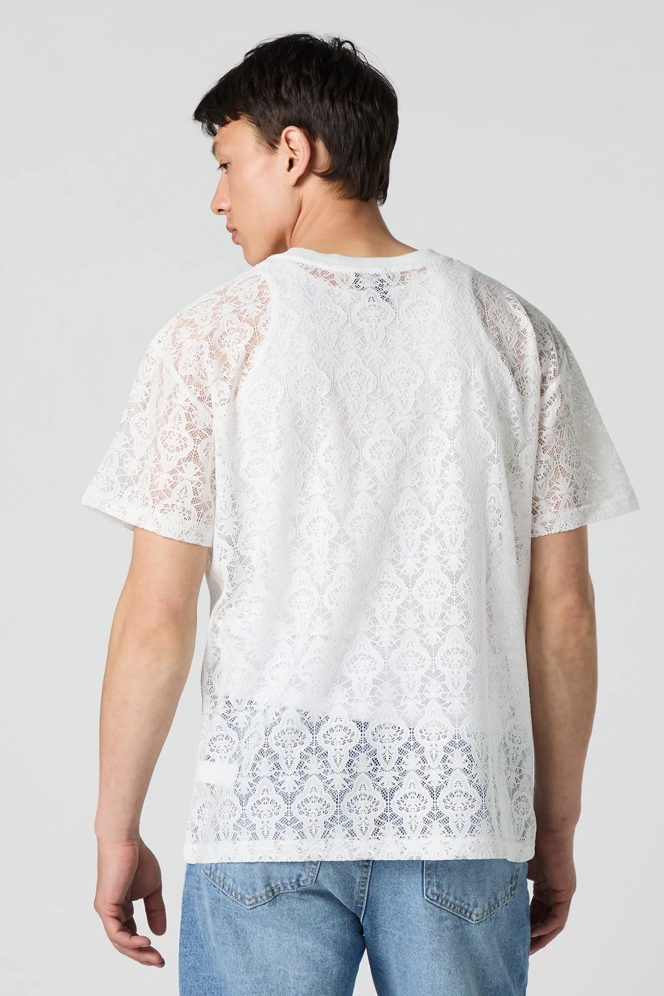 Lace Design T-Shirt