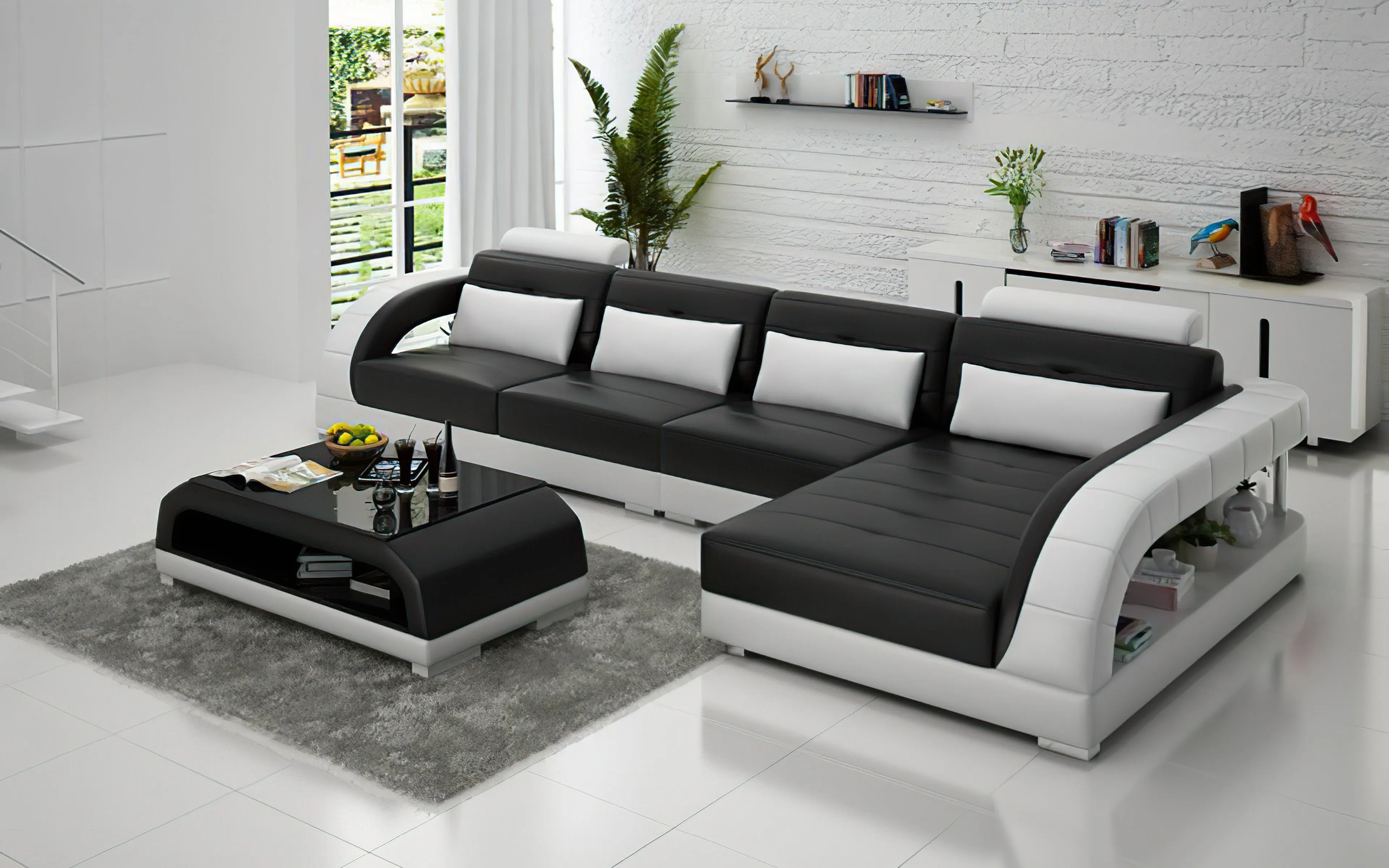 Lacus Small Modern Leather Sectional
