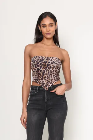 Leopard Mesh Top