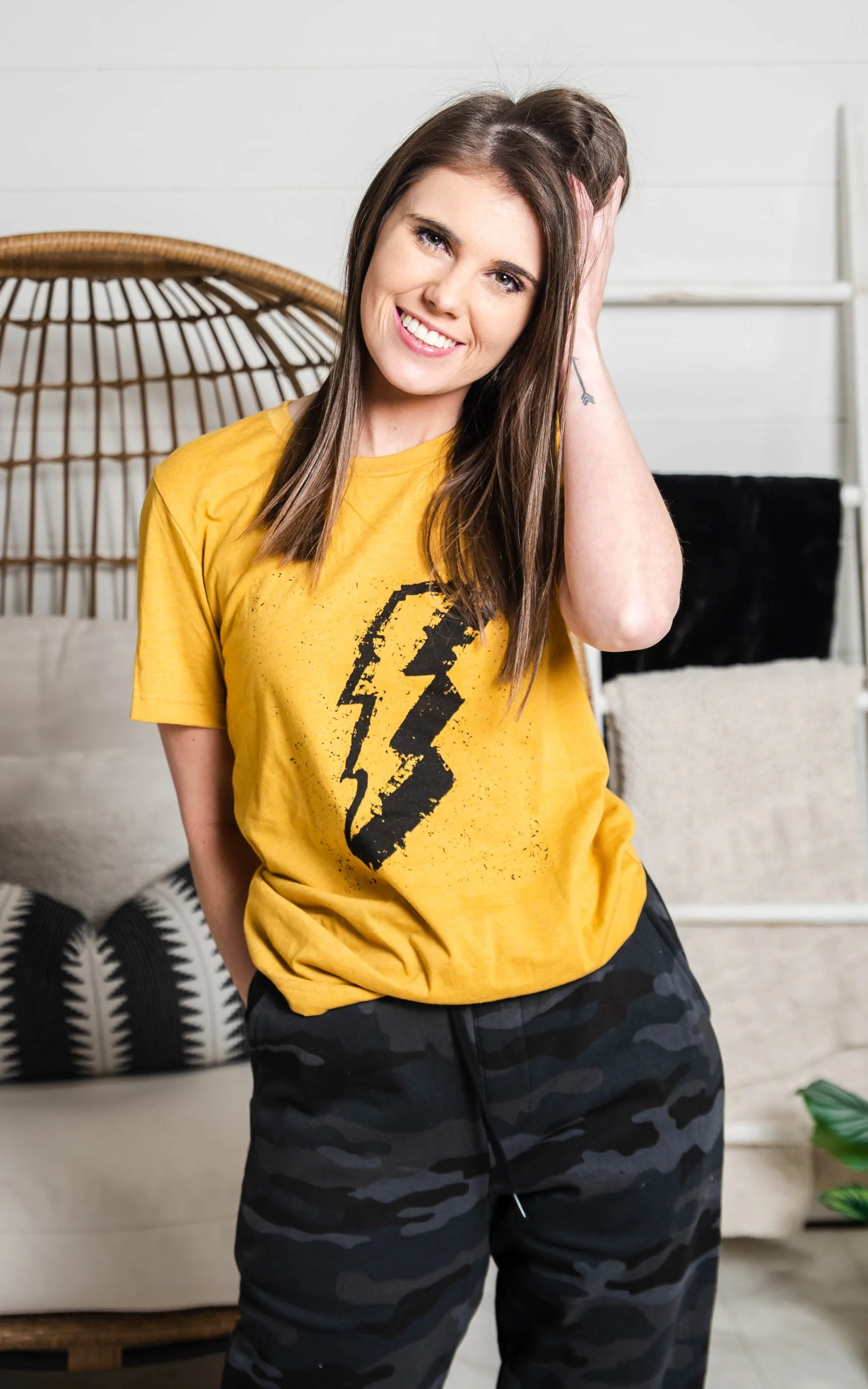 Lightning Strikes Graphic Tee** - Final Sale