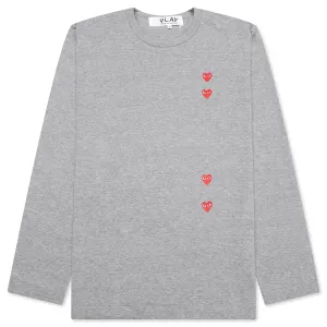 Logo Print Any Heart L/S T-Shirt - Grey